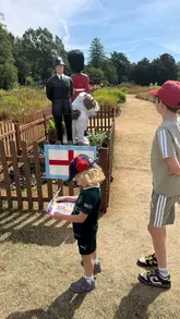 A family-focused reel showcasing a day out at Trentham Gardens followed by a meal at Frankie & Benny's, highlighting a summer rewards offer for kids eating free.