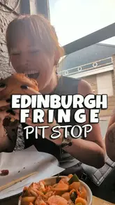 A vlog-style review of The Lioness of Leith, highlighting their burger menu, cocktails, and sides during the Edinburgh Fringe. The video features close-ups of the food, the interior, and the creator enjoying the meal.