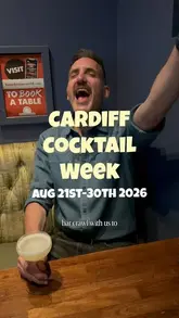 A couple goes on a bar crawl across four different venues in Cardiff to promote Cardiff Cocktail Week, showcasing specific cocktails at each location.