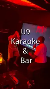 A vlog-style video showcasing U9 Karaoke Bar in Leicester Square, highlighting the private room experience, personal waitress service, and customizable lighting themes.