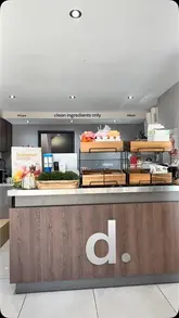 A review of an açai bowl shop called 'dupe.' in Leicester, featuring shots of the venue's interior and close-ups of the açai bowls being reviewed.