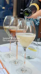 A well-produced vlog showcasing a visit to The Londoner Hotel, featuring the Japanese rooftop bar and the Veuve Clicquot summer terrace. The creator highlights the atmosphere, cocktails, and various dishes, positioning it as an ideal spot for a summer date night or social gathering.
