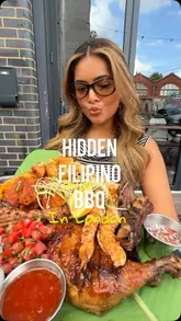 A vibrant video review of Kada in Bethnal Green, highlighting their authentic Filipino BBQ platters, loaded lamb fries, aubergine omelette, and halo-halo dessert.