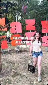 A vlog-style reel documenting a visit to the Lazy Days Festival, showcasing various food vendors, kids' activities, and the overall festival atmosphere.
