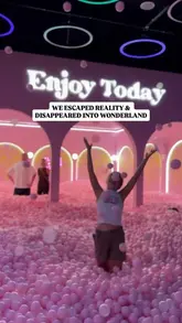 A fast-paced montage showcasing the various interactive, immersive rooms at House of Dreamers in London, including ball pits, cloud swings, and themed dreamscapes.