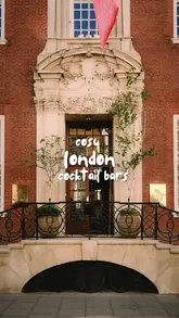 A curated itinerary of four upscale London cocktail bars, featuring Hide, The Painter's Room at Claridge's, The Red Room at The Connaught, and The Coral Room, interspersed with scenic walks through London parks and shopping areas.