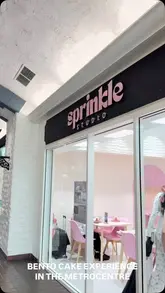 A short video showcasing a bento cake decorating experience at Sprinkle Studio, featuring shots of the venue, the decorating process, and the finished cakes and drinks.