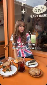 A creator visits Third Culture Deli in East London, showcasing a variety of plant-based brunch items, pastries, and specialty drinks. The video features close-ups of the food and drinks, along with the creator's personal recommendations.