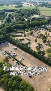 A family-focused promotional reel showcasing a glamping stay at Applewood Holidays in Norfolk, highlighting the accommodation, outdoor activities, games, and food options.