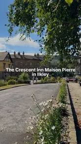 A travel vlog documenting a weekend stay at The Crescent Inn in Ilkley, featuring the hotel room, local scenery, and dining at the on-site Bistrot Pierre.