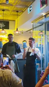 A reel showcasing a supper club event at Galvin Bistrot, featuring a 6-course tasting menu prepared by guest chef Natty.