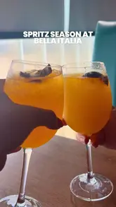 A short, upbeat review of a visit to Bella Italia, highlighting their new summer spritz menu, pasta dishes, and gelato.