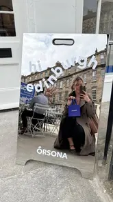 A creator visits Orsona, a new charm bar and permanent jewellery studio in Edinburgh, demonstrating the process of selecting a base and charms, and showcasing the permanent jewellery welding service.