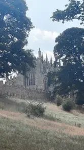 A travel-focused reel documenting a family weekend trip to Bishop Auckland, featuring visits to local historical sites, a stay at a hotel, and dining at a pizza van and a tapas restaurant.