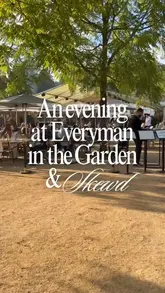 A vlog-style video showcasing an evening at Everyman in the Garden at The Grove Hotel, featuring dinner at Skewd Kitchen and an outdoor movie screening.
