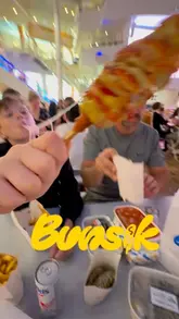 A young boy visits Bunsik at the Trafford Centre to try their Korean street food, including corn dogs, kimbap, and Korean drinks.