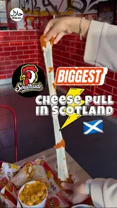 A fast-paced food review of Lucky B's, highlighting their new saucy range of Nashville-style hot chicken, mac and cheese, and loaded fries. The video features close-up shots of the food, including a dramatic cheese pull, and provides a clear overview of the menu and heat levels.