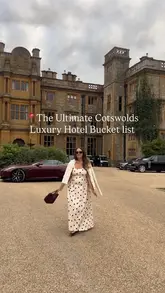 A travel reel showcasing four luxury hotels in the Cotswolds, featuring shots of the grounds, interiors, and some food and drink offerings.