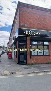 A promotional reel for Kora, a new brunch spot in Leicester, featuring shots of the exterior, interior, menu, and various breakfast and lunch dishes.