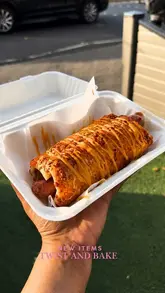 A creator visits a Hungarian bakery in Birmingham to showcase their new menu items, including chimney cones with soft serve, chimney cakes, milkshakes, and savoury hot dogs.