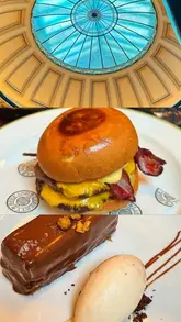 A promotional video showcasing a limited-edition burger collaboration between Calfreezy and Hawksmoor Dublin, featuring close-up shots of the burger and the creator enjoying the meal.