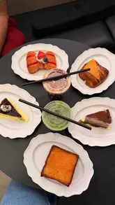 A short video showcasing various pastries, cheesecakes, and drinks at X2 Bakery and Pastry in Westfield Stratford City.