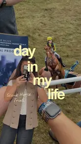 A vlog-style video documenting a day at the Scone Palace International Horse Trials, featuring food, shopping, and the equestrian events.