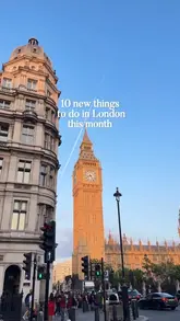 A fast-paced listicle video highlighting 10 different venues and experiences in London, ranging from cafes and restaurants to retail shops and interactive activities.