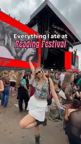 A fast-paced vlog documenting various vegan food options consumed by the creator while attending Reading Festival, featuring a mix of festival stalls and campsite snacks.