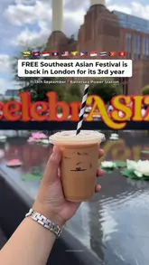 A promotional reel for the CelebrASIA festival at Battersea Power Station, showcasing a variety of Southeast Asian food, cultural performances, and market stalls.