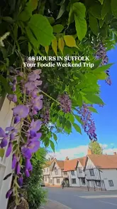 A 48-hour travel itinerary for a foodie weekend in Suffolk, featuring stops in Lavenham, Bury St Edmunds, and Ickworth House, highlighting local dining, historic sites, and accommodation.