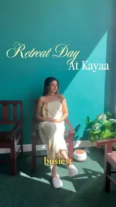 A day-in-the-life style video documenting a visit to Kayaa Holistic Centre for an Ayurvedic retreat, featuring a consultation, various treatments, a South Indian lunch, and yoga.