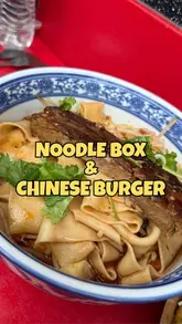 A creator visits Noodle Box & Chinese Burger in Newcastle's Grainger Market, showcasing their authentic Xi'an street food, including hand-pulled Biang Biang noodles and Chinese burgers.