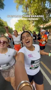 A high-energy vlog capturing a group of friends participating in The Big Half marathon, featuring singing, running, and the event atmosphere.