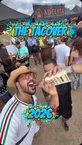 A fast-paced, energetic recap of a taco festival featuring multiple vendors. The creator visits various stalls, showcasing the preparation and final presentation of diverse taco options, including birria, fusion, and cheeseburger tacos, while capturing the lively atmosphere of the event.