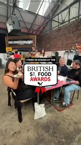 A fast-paced, energetic recap of the British Street Food Awards, showcasing a wide variety of winning dishes, the judging process, and the event atmosphere.