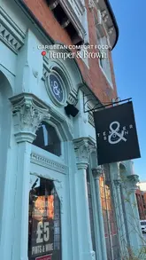 A promotional reel for Temper & Brown in Birmingham, showcasing their Caribbean comfort food, cocktails, and pub atmosphere.