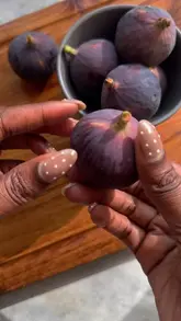 A short, instructional recipe video demonstrating how to make sticky fig and Camembert toast using gluten-free bread, fresh figs, honey, and walnuts.
