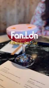 A high-quality montage showcasing various dishes and cocktails at FAN.LDN, a restaurant in Bayswater, London, featuring Japanese-Peruvian fusion cuisine. The video highlights the intricate presentation of the food and the intimate atmosphere of the venue.