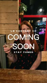 A promotional reel announcing the launch of 'LB Content Co,' a content creation business. The video features a montage of various food, drink, and lifestyle shots, interspersed with the creator, to demonstrate the quality of content they can produce for hospitality and lifestyle brands.