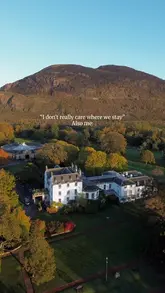 A montage video showcasing a stay at Prestonfield House in Edinburgh, highlighting the hotel's stunning exterior, Highland cows, opulent antique interiors, cozy fireplace, and a breakfast service.