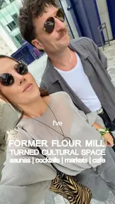 A vlog-style tour of Bolands Mills in Dublin, highlighting its transformation into a cultural space featuring a cafe, bar, sauna, and pilates studio, promoting an upcoming Culture Night event.