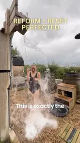 A vlog-style reel showcasing a wellness Sunday reset, featuring a Pilates session in a yurt followed by a sauna, hot tub, and cold plunge experience at Sea Scrub Sauna.