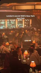 A promotional reel for a 1930s-themed immersive jazz club in London, featuring live music, performers, and dining.
