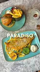 A short, engaging reel showcasing a bottomless brunch experience at Paradiso in Soho, featuring food, drinks, the venue's atmosphere with a DJ, and a balcony view.