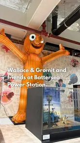 A quick, engaging tour of the new Wallace & Gromit shop at Battersea Power Station, highlighting the range of merchandise, plush toys, and themed displays available for fans.