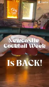 A promotional video for Newcastle Cocktail Week featuring a couple visiting various bars and enjoying cocktails.