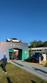 A montage of various professional golfers taking swings at the BMW PGA Championship Pro-Am, edited to the rhythm of the club striking the ball.