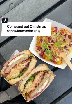 Delicious Christmas sandwiches at Cobbles, Ogmore By Sea, a top food spot in Wales.