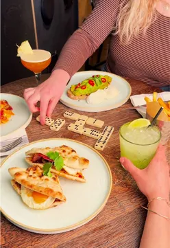Bottomless brunch at Turtle Bay with diverse flavors, endless choices, and lively atmosphere.
